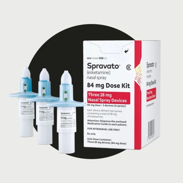 SPRAVATO esketamine nasal spray device.